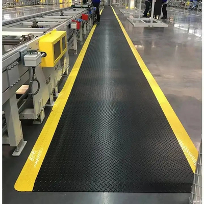 Industrial Amarillo Negro Antistático de pie de suelo ESD Alfombra de anti fatiga para los trabajadores de la fábrica