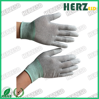 Guantes seguros del ESD del taller electrónico, capa estática anti de la extremidad del finger de la PU de los guantes del trabajo