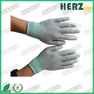 Guantes seguros del ESD del taller electrónico, capa estática anti de la extremidad del finger de la PU de los guantes del trabajo