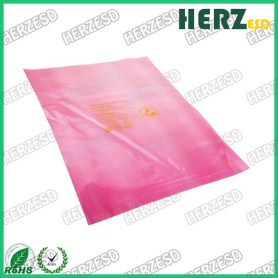 El material ESD de la película del PE que protege bolsos, ESD rosado empaqueta el grueso 0.075m m