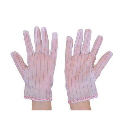 Altos guantes de la mano del ESD del recinto limpio del poliéster del ohmio de la destreza 10e10