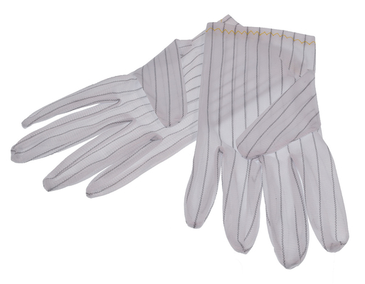 Altos guantes de la mano del ESD del recinto limpio del poliéster del ohmio de la destreza 10e10