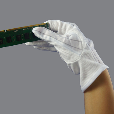 El PVC sudado ESD de la absorbencia punteó guantes estáticos antis de la mano