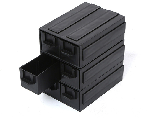 Tipo plástico negro tonel del cajón antiestático del almacenamiento componente del ESD
