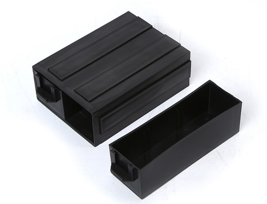 Tipo plástico negro tonel del cajón antiestático del almacenamiento componente del ESD