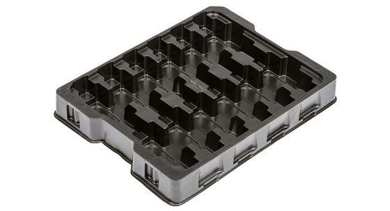 Envases de placas de ampollas de plástico negro para PCB