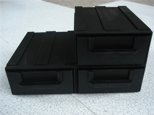 Caja de cajón de componentes ESD de plástico negro de alta calidad