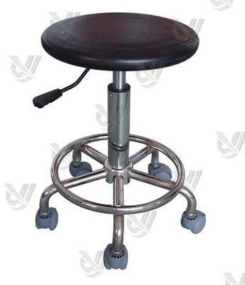 Silla antistática ajustable de espuma de PU con cadenas metálicas para laboratorio