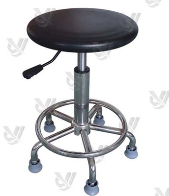 Silla antistática ajustable de espuma de PU con cadenas metálicas para laboratorio