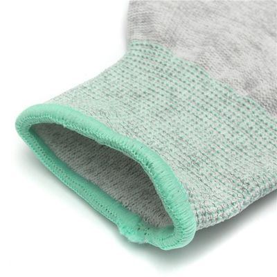 Guantes antiestáticos ESD con palma de nailon recubierta en los dedos de 10e9 Ohm