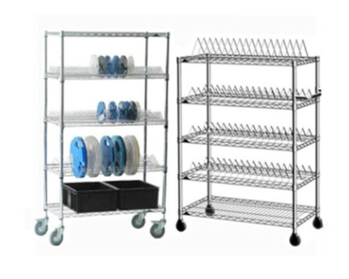 Unidad de estantería de alambre Chrome ESD