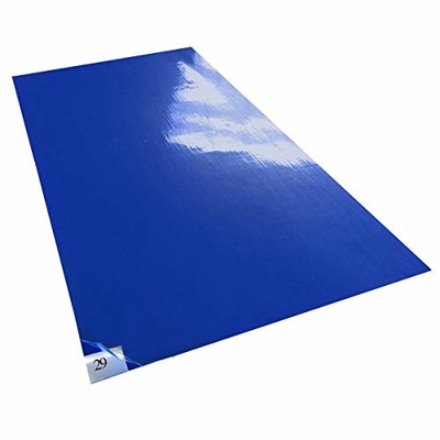 Alfombra pegajosa almohadillas pegajosas Adhesivo 30 hojas / paquetes Alfombras azules para el piso de la sala limpia Alfombras para quitar la suciedad para zapatos de laboratorio y hospitales