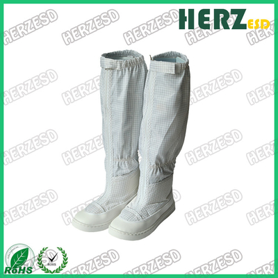 Botas de PU antistáticas de banda blanca Antiestáticas de tela zapatos de trabajo ESD Botas de sala limpia