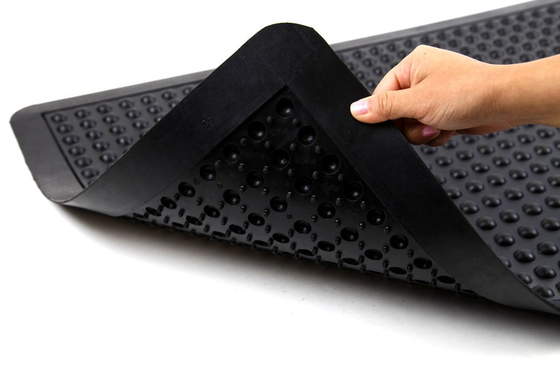 Cama de piso antistático anti fatiga de espesor 13 mm negro para talleres