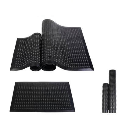 Cama de piso antistático anti fatiga de espesor 13 mm negro para talleres