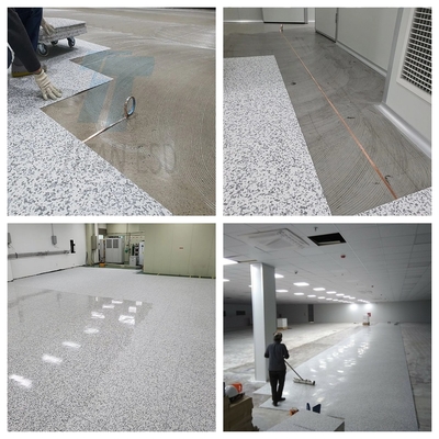 Tejas de suelo de PVC conductoras Vinyl antistatico de PVC multicolor ESD para salas limpias