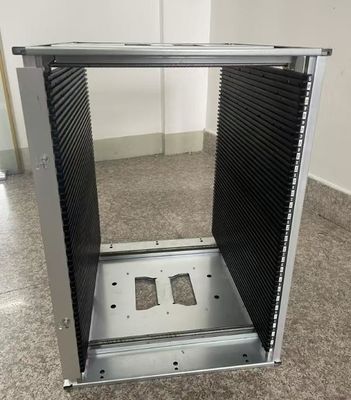 Estante de revista ESD para PCB de ajuste de vía de engranaje, estante de almacenamiento de PCB SMT antiestático