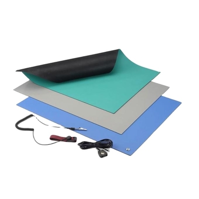 Alfombra de goma ESD de 1,8 mm-3 mm, alfombra de mesa antistática para laboratorios