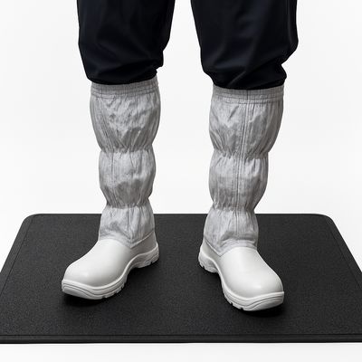 Alfombrilla de goma antiestática ESD con doble capa de PVC y superficie con patrón de corteza que proporciona comodidad ergonómica y resistencia al deslizamiento