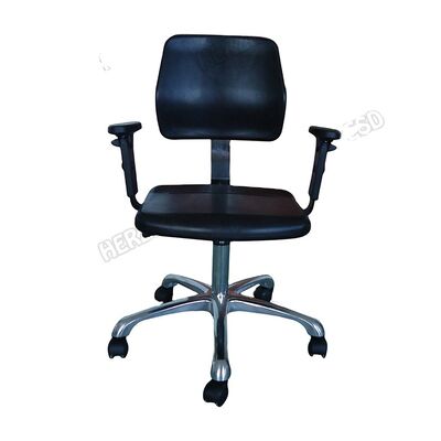 Silla ESD de taller industrial ajustable, espuma de PU, silla de trabajo ESD con reposabrazos