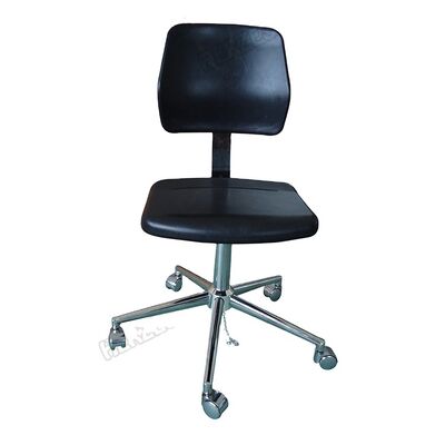 Silla ESD de taller industrial ajustable, espuma de PU, silla de trabajo ESD con reposabrazos