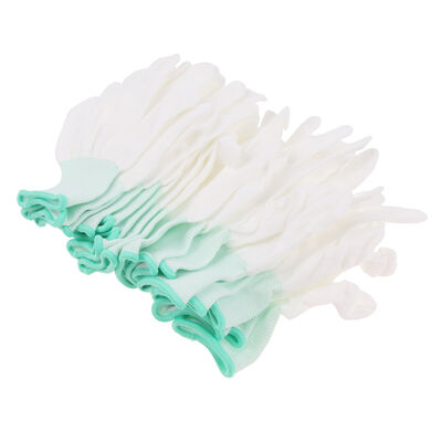 ESD Antiestático de laboratorio Antistático de la palma del dedo superior Guantes de nylon recubiertos con guantes antistáticos libres de polvo