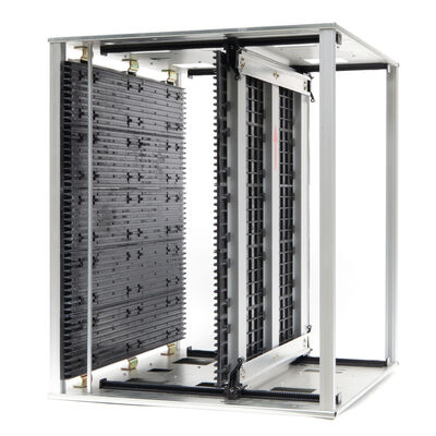 Estante de revista ESD para PCB de ajuste de vía de engranaje, estante de almacenamiento de PCB SMT antiestático