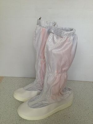 Botas de pie de acero ESD personalizables. Botas de baño limpio de seguridad antiestática.