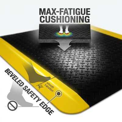 ESD Alfombra de caucho anti fatiga de superficie de burbuja negra alfombra de piso estática dissipativa para estaciones de trabajo de montaje de electrónica