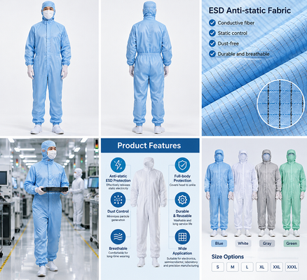 Capa de protección ESD para semiconductores electrónicos Sala limpia