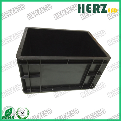 Caja de contenedores Esd Caja de herramientas de plástico Esd Caja de PVC antistatico de PP negro