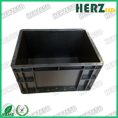Caja de contenedores Esd Caja de herramientas de plástico Esd Caja de PVC antistatico de PP negro
