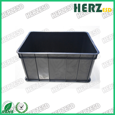 Caja de contenedores Esd Caja de herramientas de plástico Esd Caja de PVC antistatico de PP negro