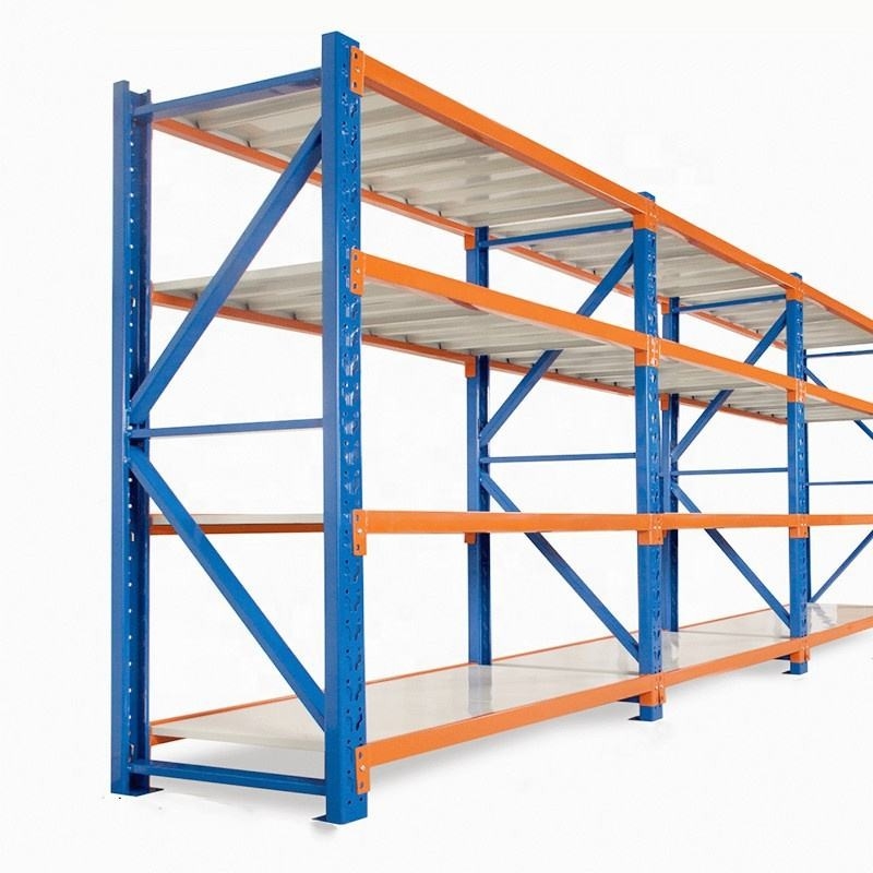 Estantes de almacenamiento industrial pesado pueden ajustarse Estantes de metal Estantes de placa de capa Estantes de almacenamiento de paletas Estante de almacenamiento