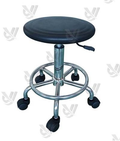 Silla antistática ajustable de espuma de PU con cadenas metálicas para laboratorio