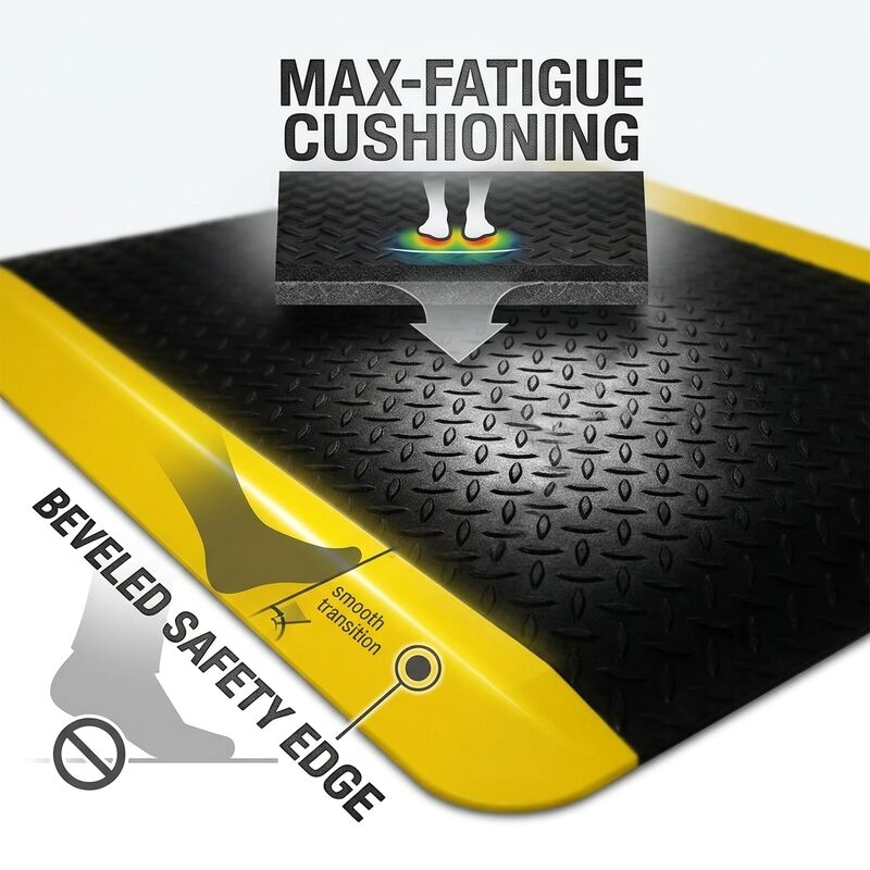 ESD Alfombra de caucho anti fatiga de superficie de burbuja negra alfombra de piso estática dissipativa para estaciones de trabajo de montaje de electrónica